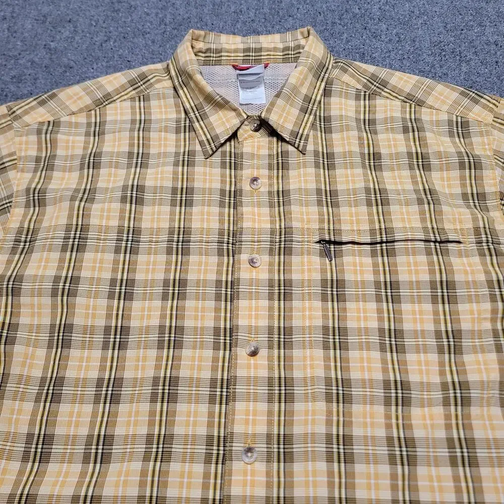 Vintage Y2K The North Face Shirt Mens Extra Large Yellow Millstone Outdoors Tech